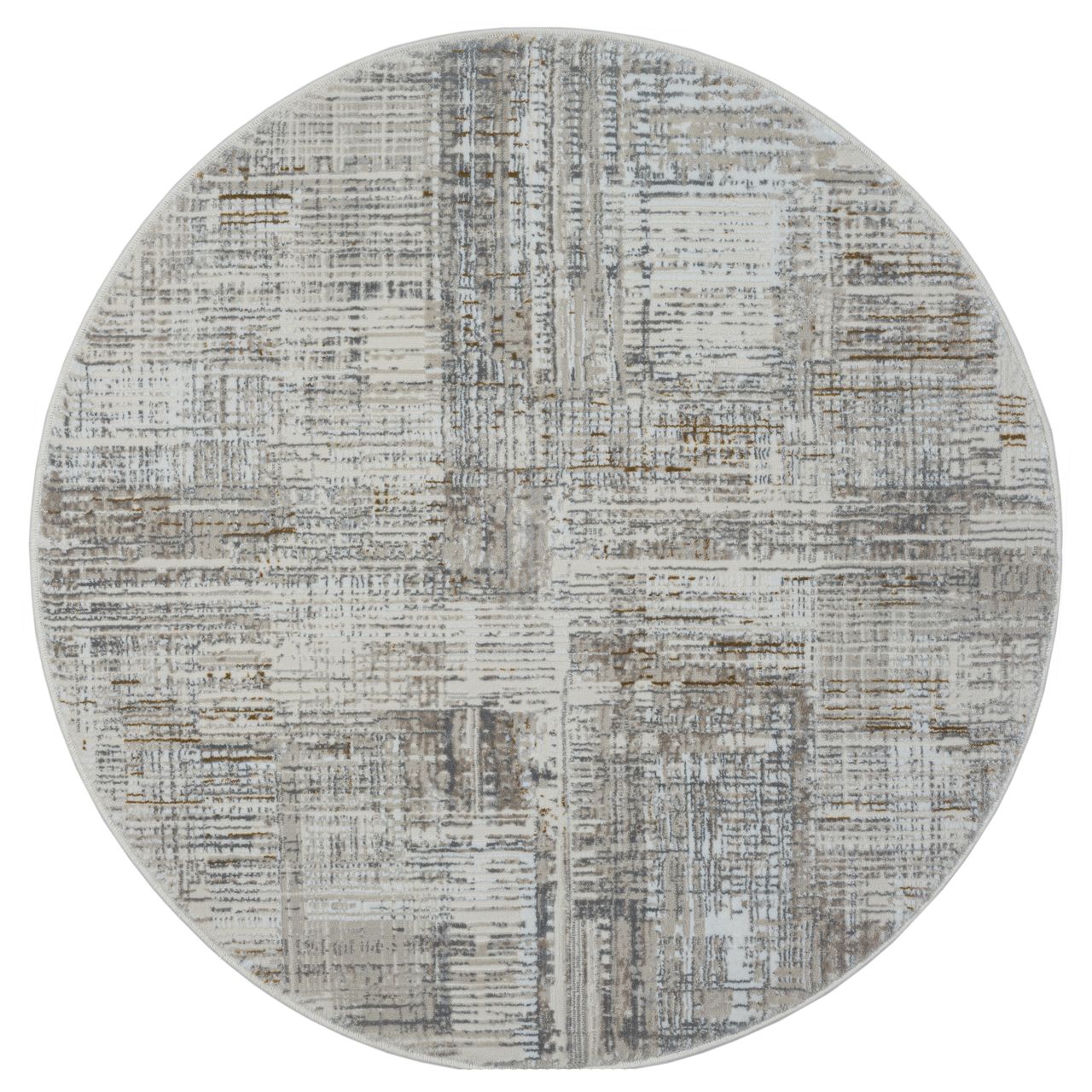 MyFlair Teppich Royal Retreat , 120cm x 120cm, Farbe Beige, rund, Florhöhe 10mm
