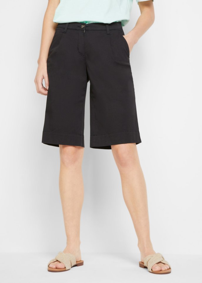 Weite Twill-Shorts