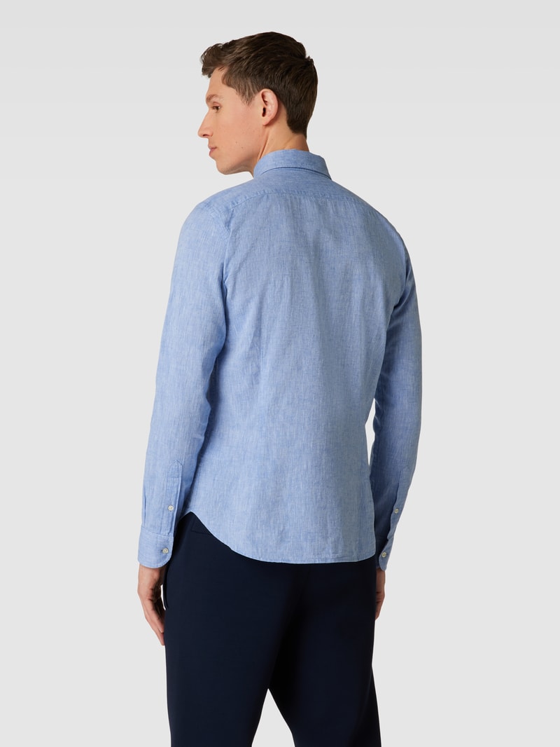 Freizeithemd mit Label-Stitching in bleu