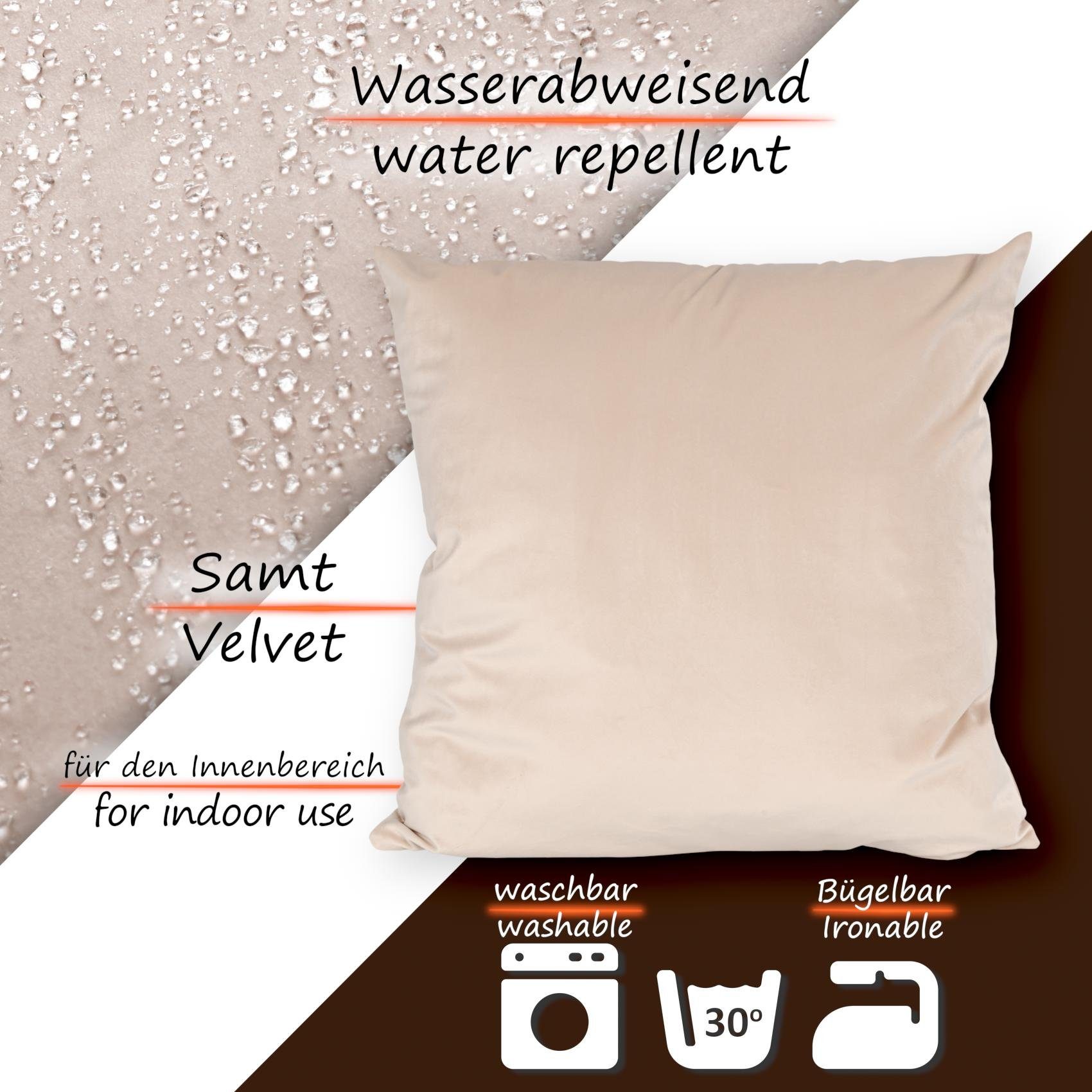 ANRO Dekokissen Kissenbezug Kissenhülle Deko Kissen Samt Uni mit oder ohne Füllung, Textil