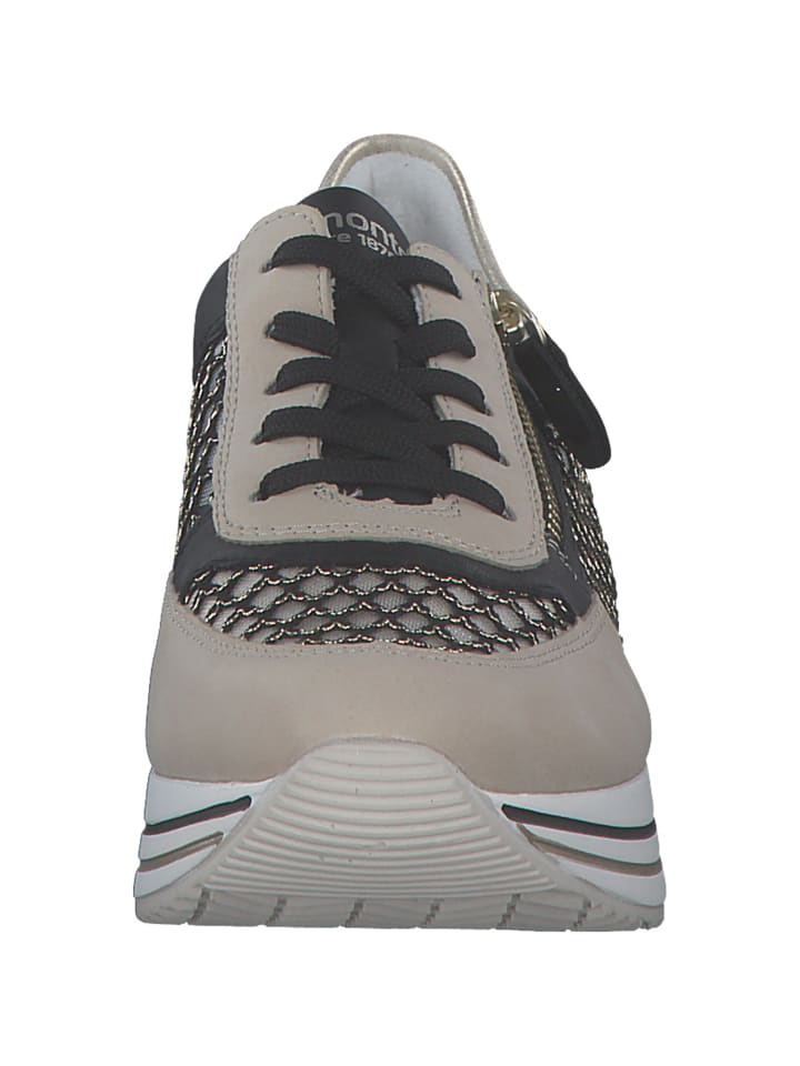 remonte Schnürschuhe in perle/schwarz-gold/schwarz/mus günstig kaufen
