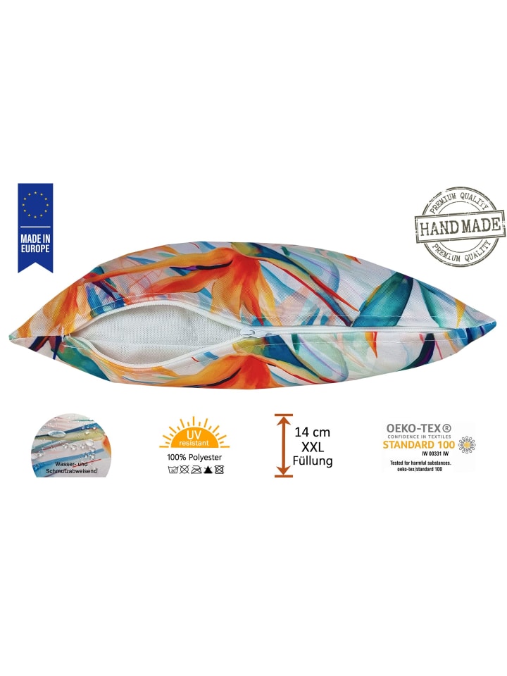 JACK Outdoor Dekokissen Motiv 30x50cm inkl. XXL Füllung in Strelitzia günstig kaufen 50x30-cm