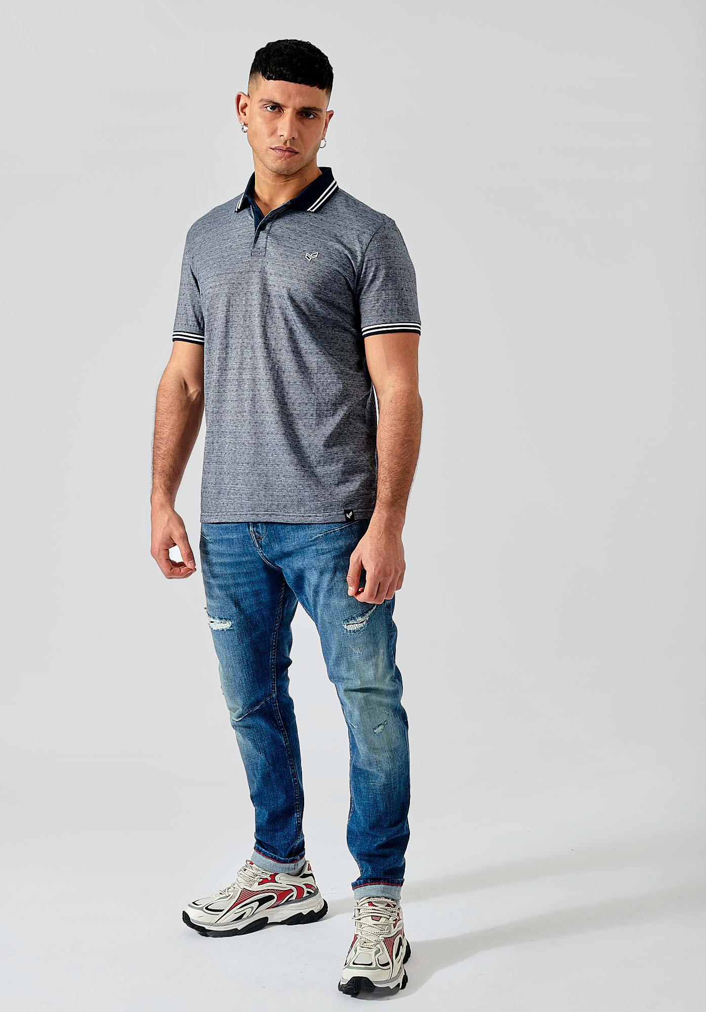 BRANN  Polo bleu marine homme