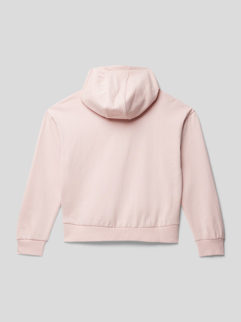 Hoodie mit Label-Print Modell 'Olana' in hellrosa