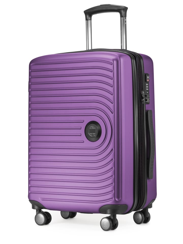 Hauptstadtkoffer Mitte - Handgepäck Bordgepäck-Trolley Koffer, TSA, in Aubergine günstig kaufen S
