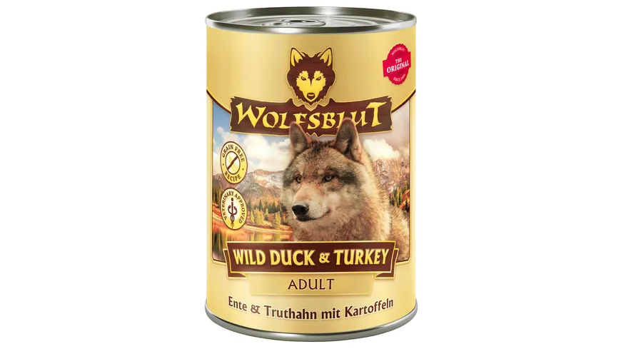 Wolfsblut Hundenassfutter Wild Duck & Turkey Truthahn & Ente 395 g