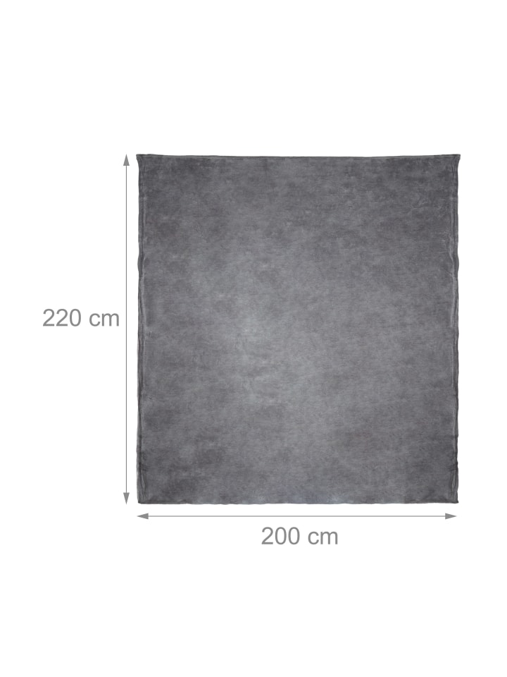 relaxdays 2x Kuscheldecke in Grau - (B)200 x (T)220 cm günstig kaufen onesize