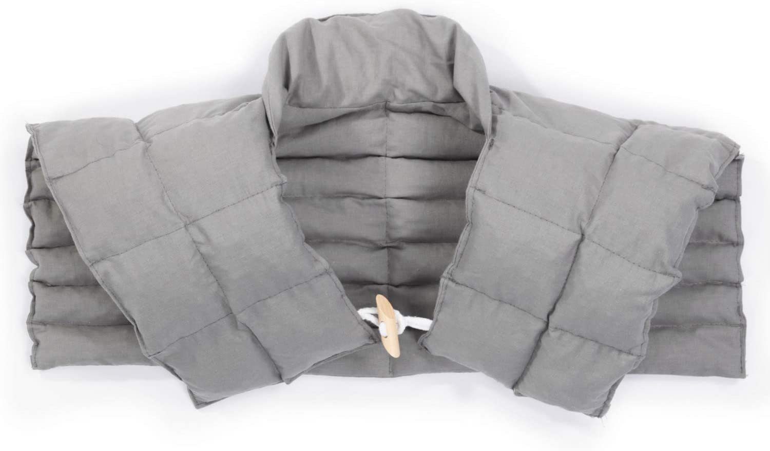 Amilian Kirschkernkissen Nackenhörnchen (Made in EU) mit Rückenteil und Stehkragen, Nackenwärmer, Nackenkissen, Wärmekissen, Wärmekompresse, Massagekissen, Kältekissen