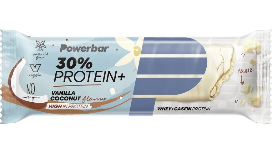 POWERBAR® PROTEIN PLUS 30% - Die leckere Belohnung nach dem Training. - Vanille-Kokos-Geschmack 55 g