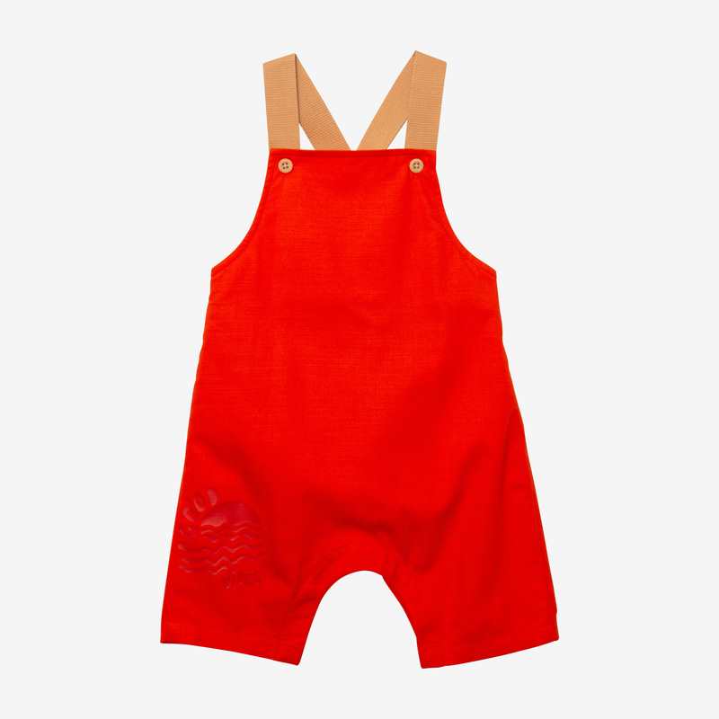 Salopette courte bébé garçon orange Catimini