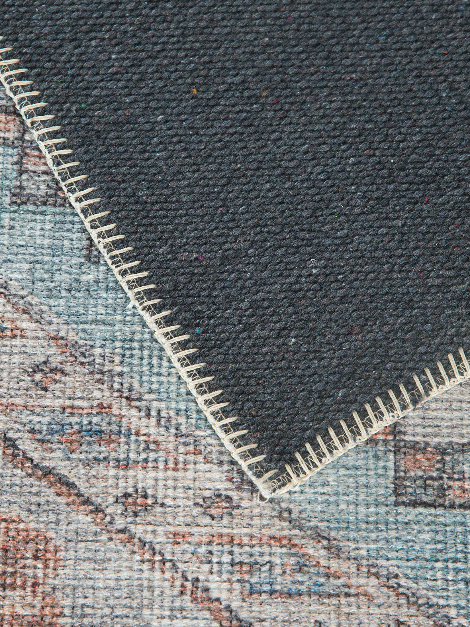 Jampur Vintage-Teppich, Blau