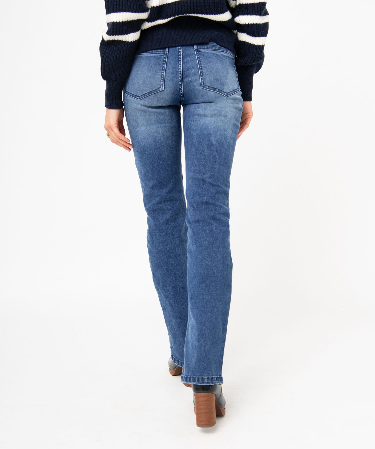 Jean large avec ceinture fantaisie femme - LuluCastagnette stone | GEMO
