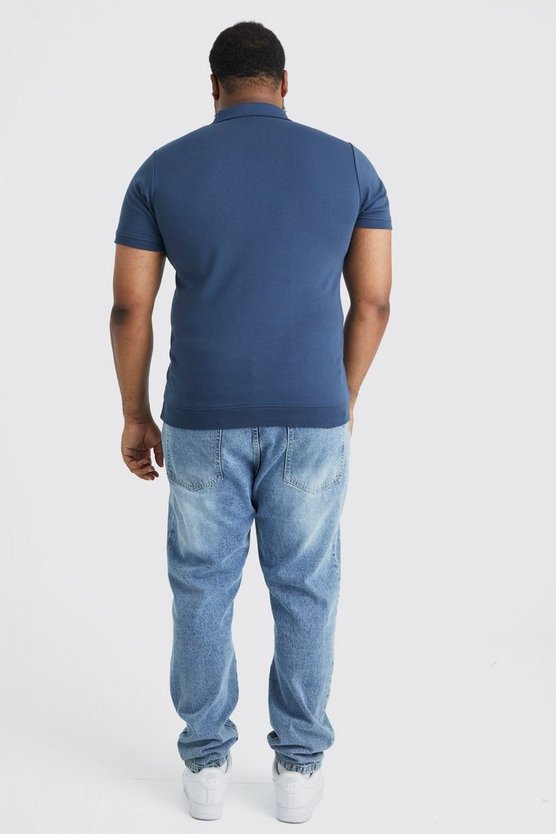 Plus Muscle-Fit Colorblock Poloshirt