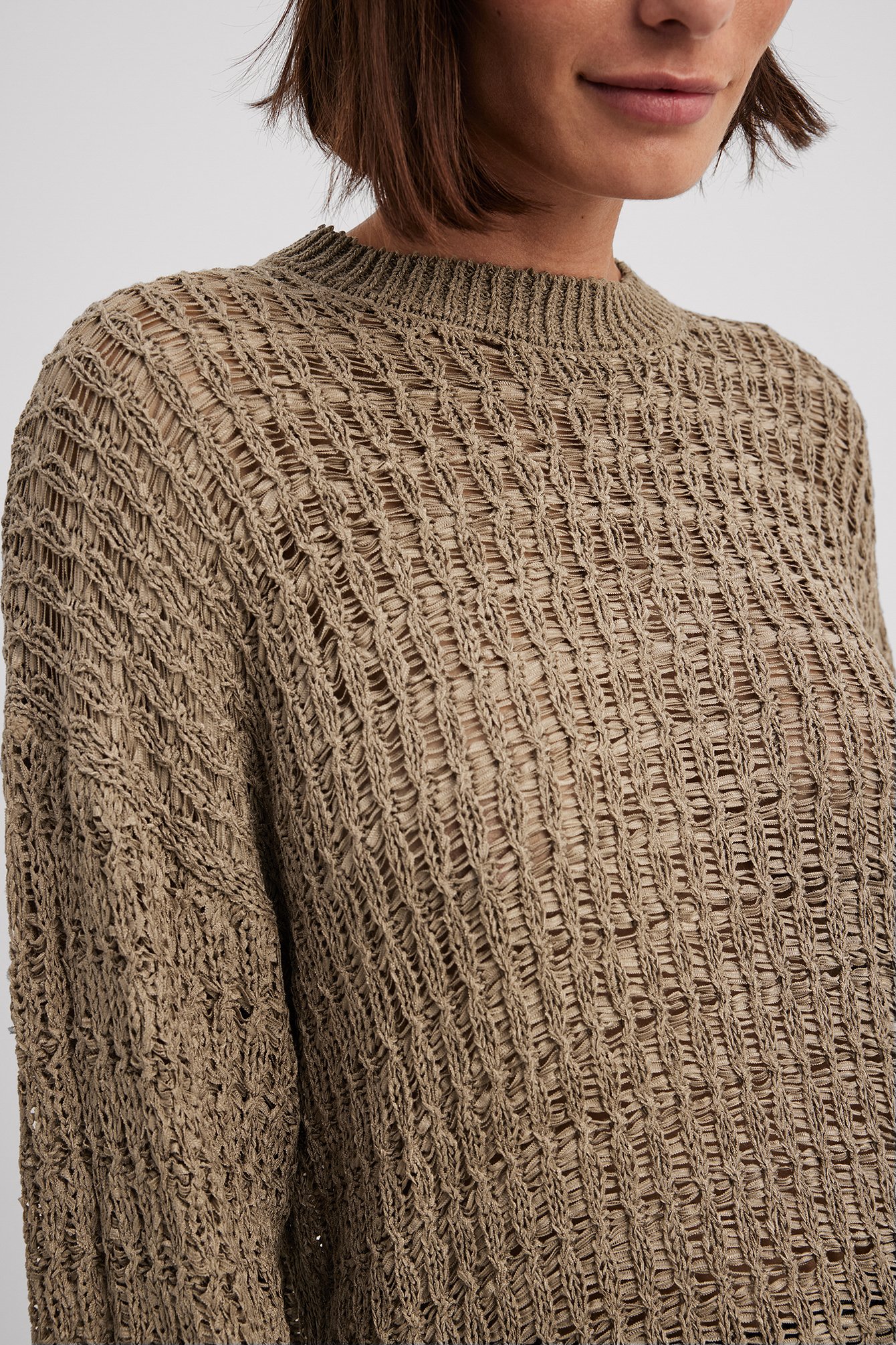 Oversize locker gestrickter Pullover