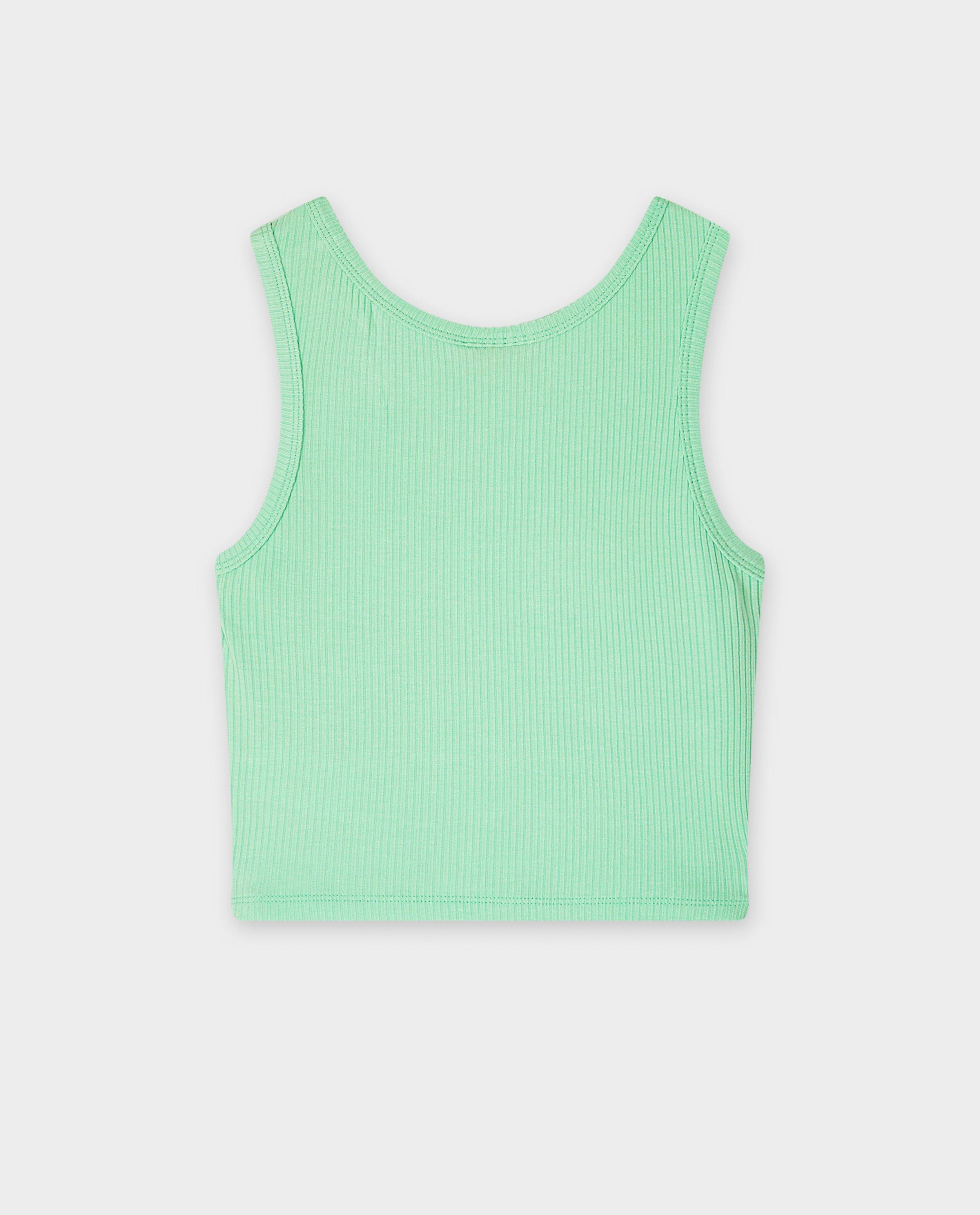 Top Likeflo cu nervuri fine verde deschis