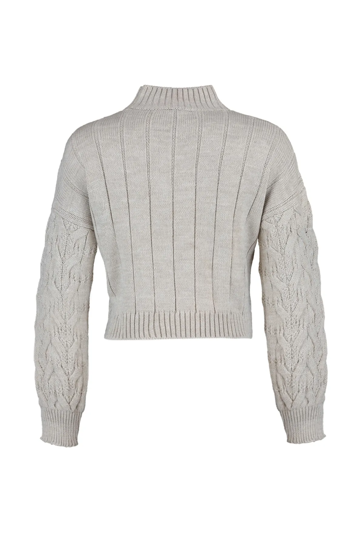 Trendyol Collection  Stone Crop Strickpullover mit Stehkragen TWOAW22KZ1634