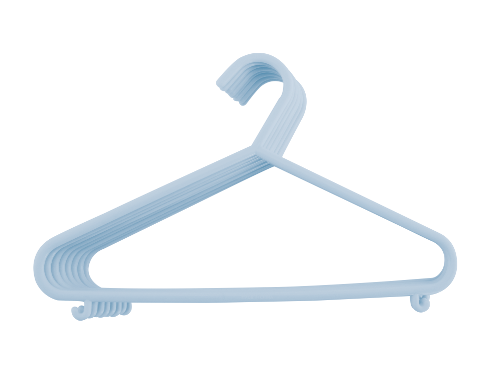 Kleiderbügel 8er Set eisblau