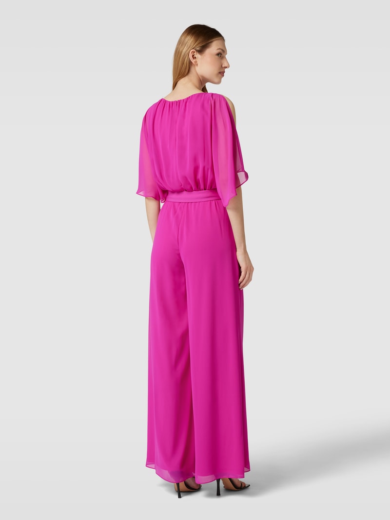 Jumpsuit mit Taillengürtel in pink
