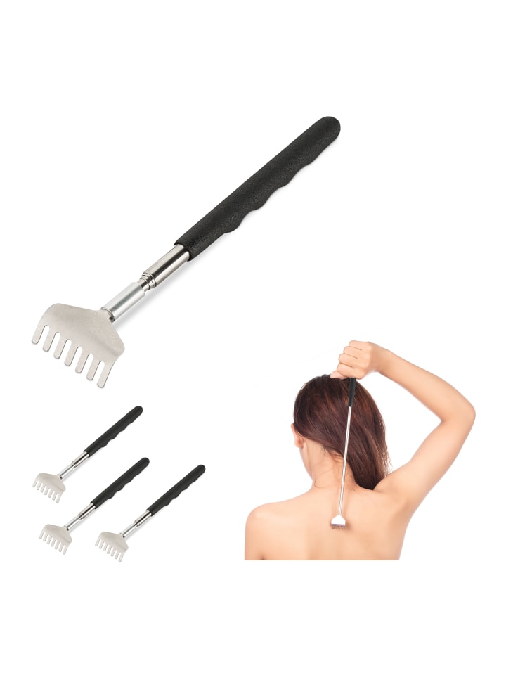 relaxdays 4x Rückenkratzer in Silber günstig kaufen onesize