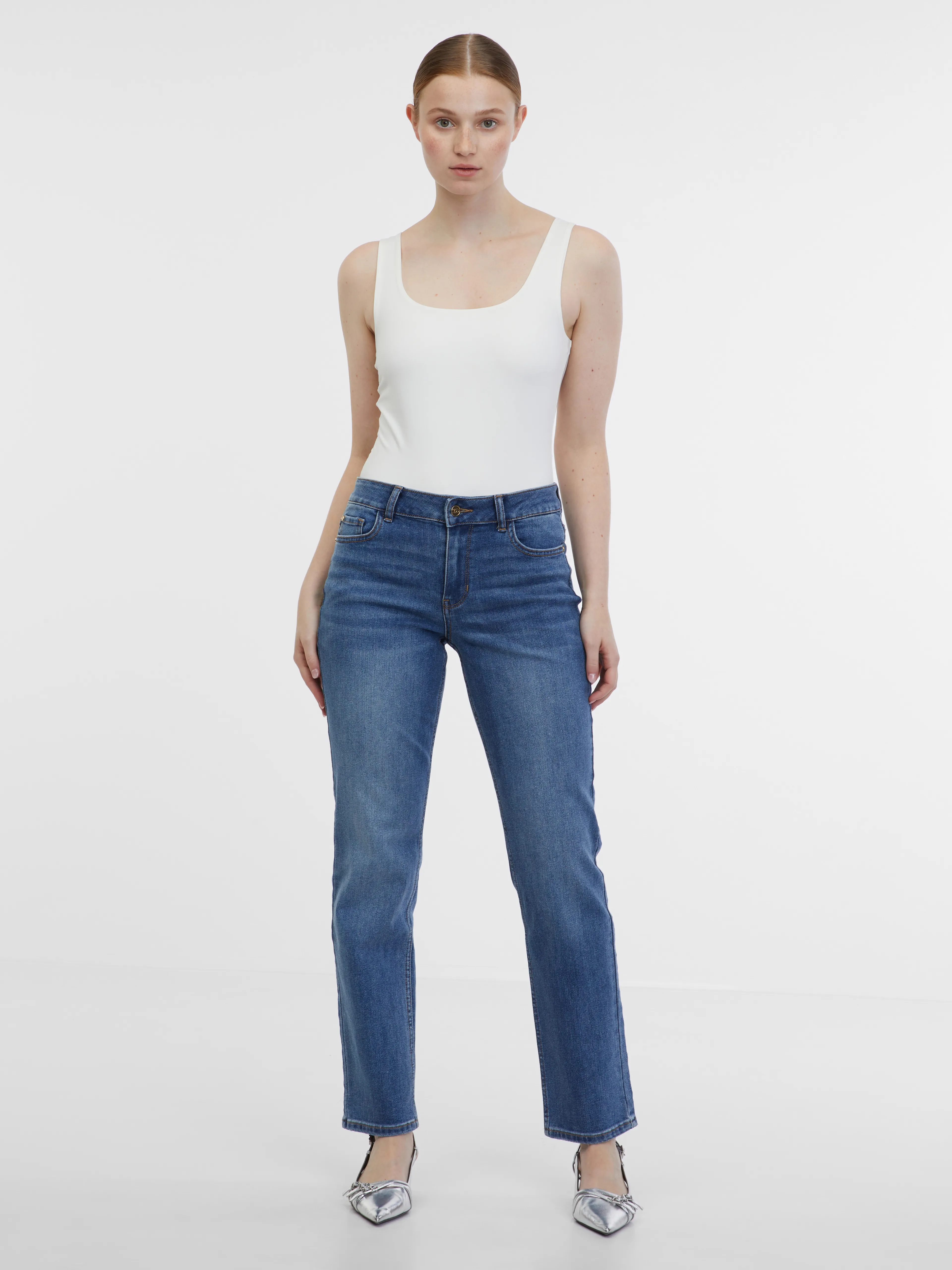 Blaue Straight Jeans Damen ORSAY