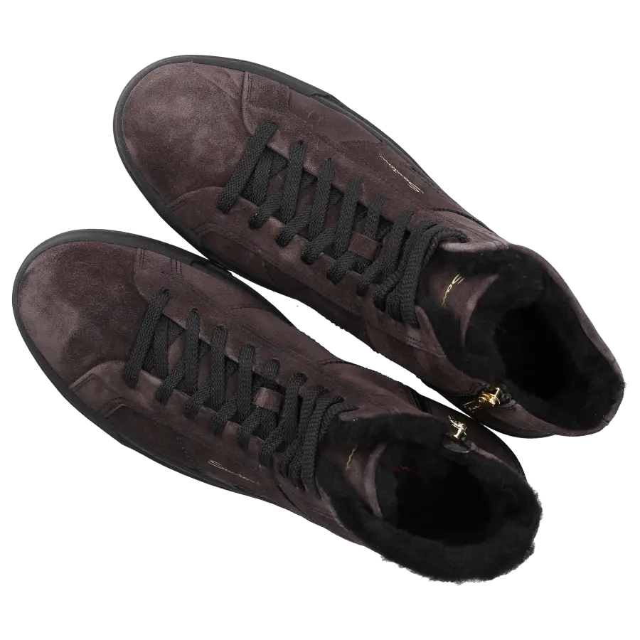 Santoni - Sneaker high 21933 Veloursleder - braun