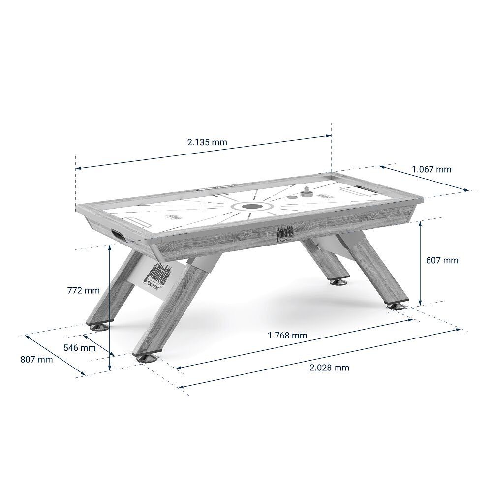 Sportime Air-Hockeytisch 7ft Airhockey-Tisch Alpine, 7ft (213x106 cm) Profi-Spielfeldgröße