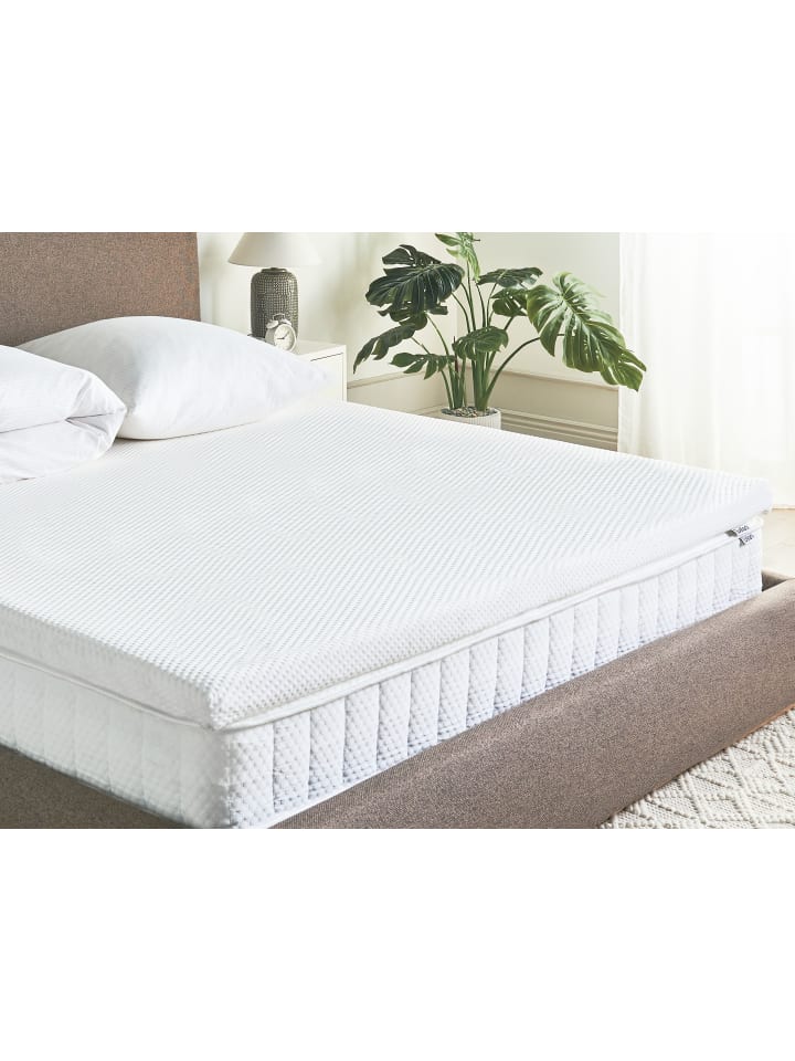 Beliani Topper GRACIOUS in Weiß - (W) 180 x (H) 6 x (L) 200 cm günstig kaufen onesize