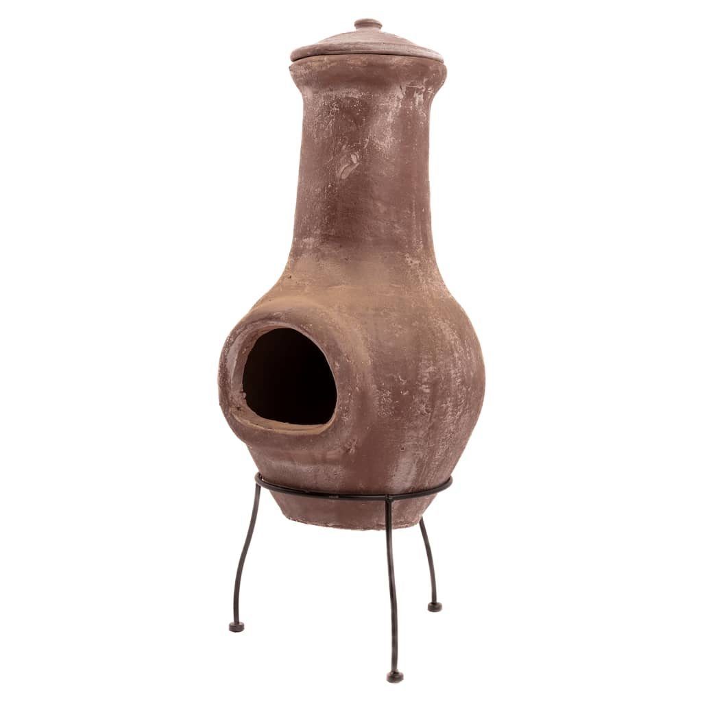 REDFIRE® Feuerstelle Kaminofen Salamanca Dunkelrot 36 x 36 x 85 cm Ton