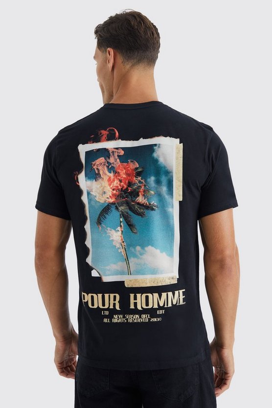 Tall T-Shirt mit Palmen Photo Print