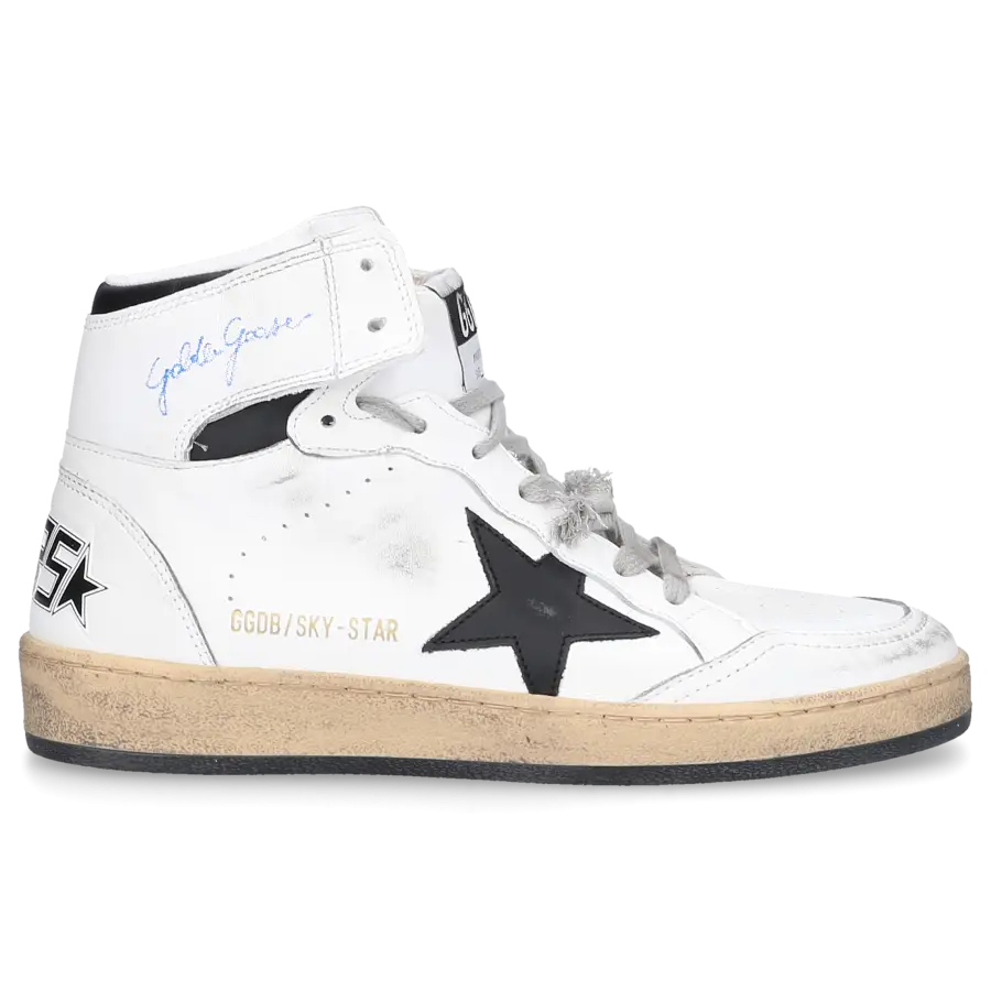 Golden Goose - Sneaker high SKY STAR Kalbsleder - weiß