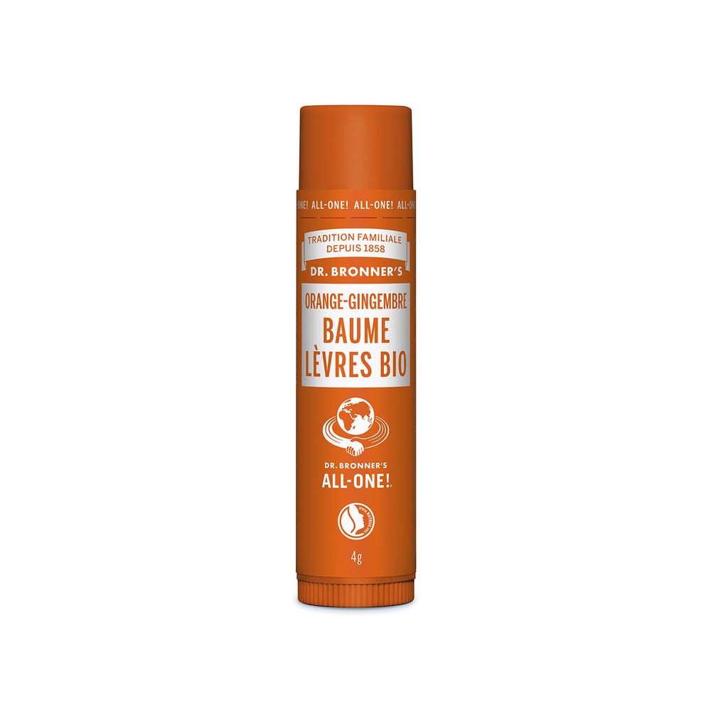 Dr Bronner's Dr Bronner's - Baume à lèvres BIO Orange/Gingembre - 4g Baume à lèvres