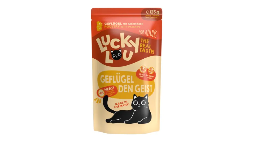 Lucky Lou Katzennassfutter Lifestage Adult Geflügel 125 g
