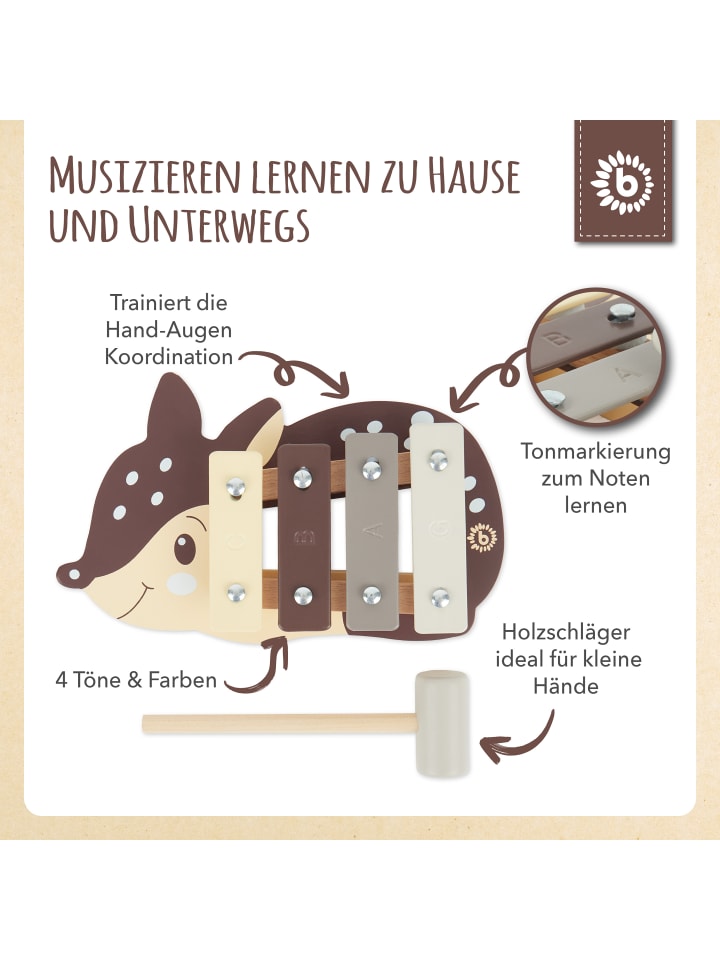 Bieco Spielwaren Xylophon Reh - ab 12 Monate in Braun günstig kaufen onesize