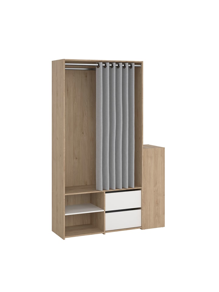 ebuy24 Kleiderschrank Kimmy Walnuss 128 x 41 cm günstig kaufen onesize