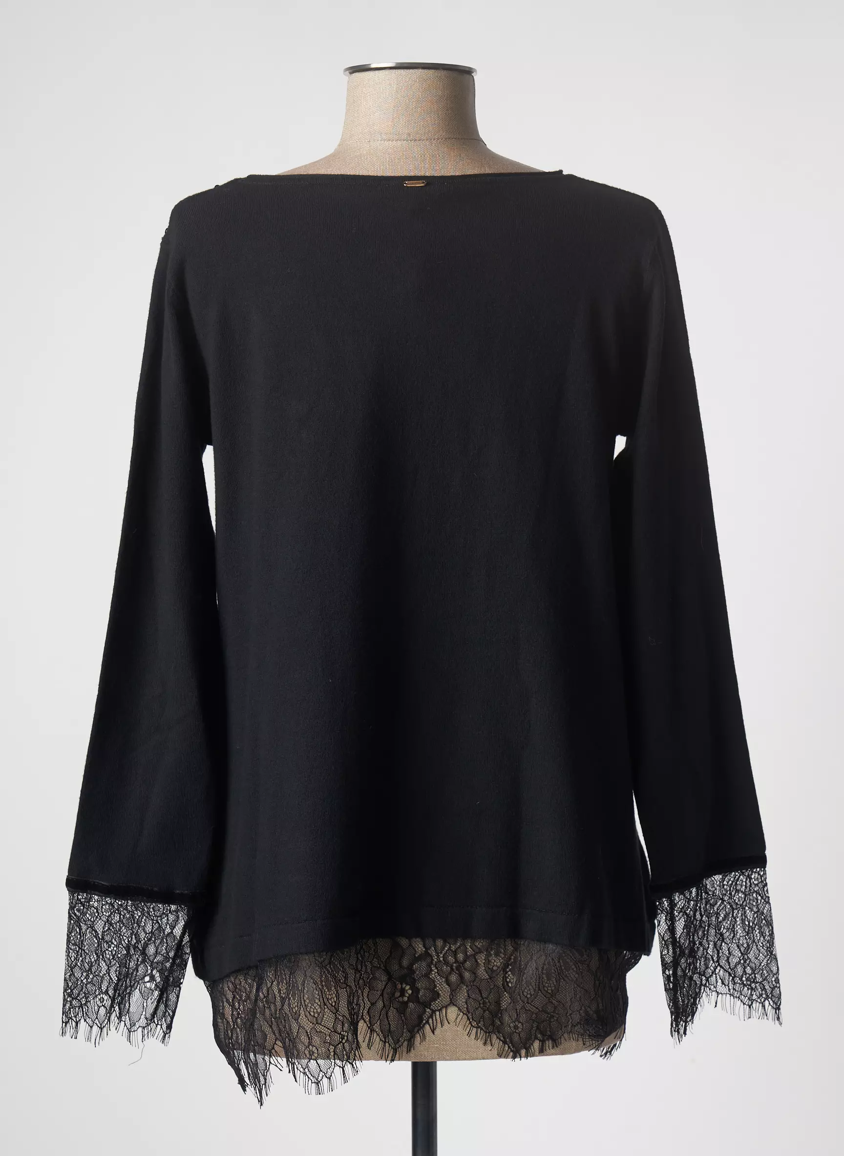 Fracomina Pull Tuniques Femme couleur noir