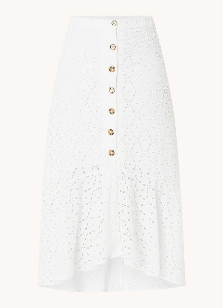 Fustă Phase Eight cu broderie Abla White 08
