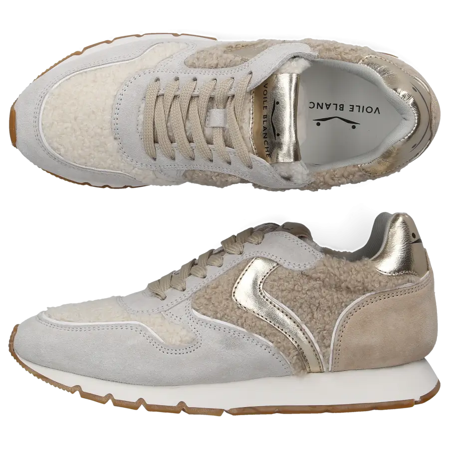 VOILE BLANCHE - Sneaker low JULIA Veloursleder - beige
