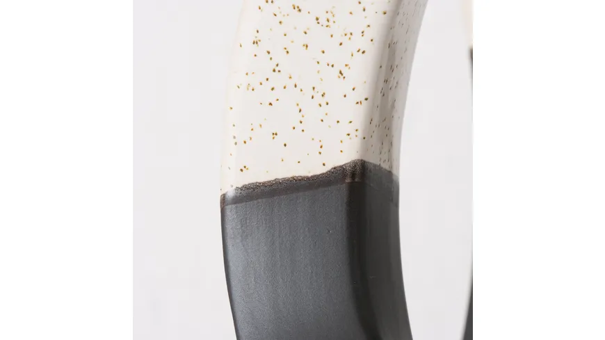Boltze Vase Uniqua Grau, Schwarz, Weiß