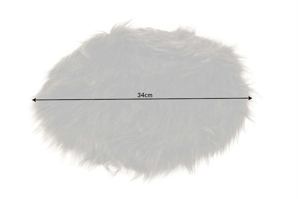 Fellteppich DOLLY 34 cm FARBWAHL, riess-ambiente, rund, Wohnzimmer · Faux-Fur · für Stühle · rund · Landhausstil