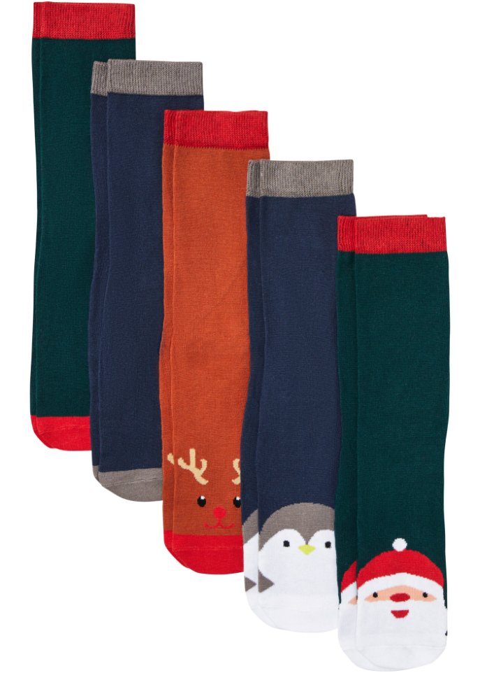 Socken (5er Pack) mit Geschenkkarte und Satinschleife mit Bio-Baumwolle