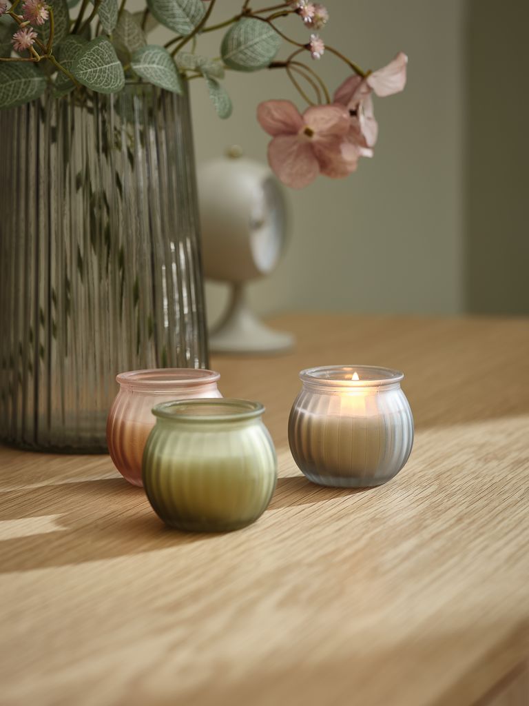 JARLE JARLE candle Ø6xH6cm with lid, various colors