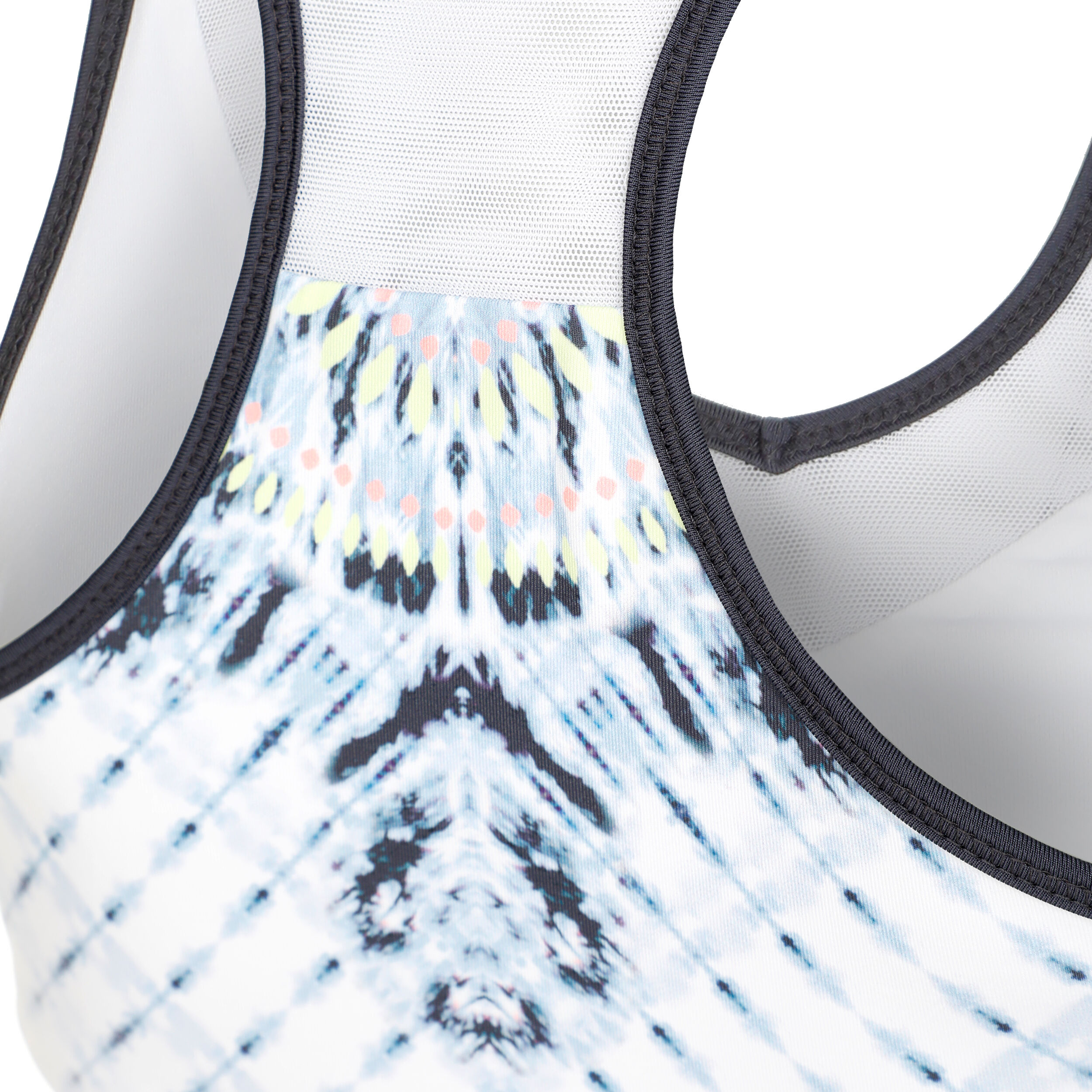 Tye Dye Groove Tank-Top Damen - Weiß, Blau