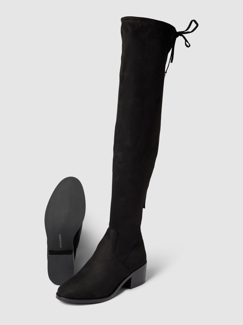 Overknees mit Schnürung Modell 'SALVAGE' in schwarz