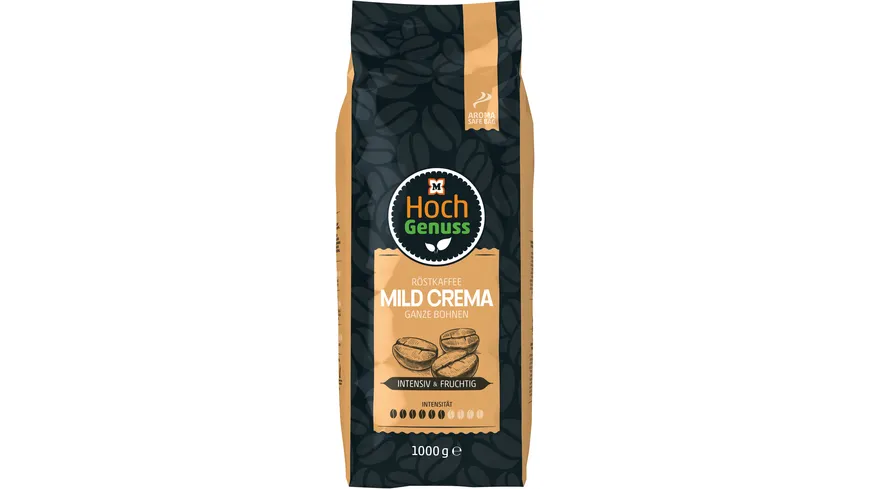 HOCHGENUSS Kaffee Crema Bohne 1000 g