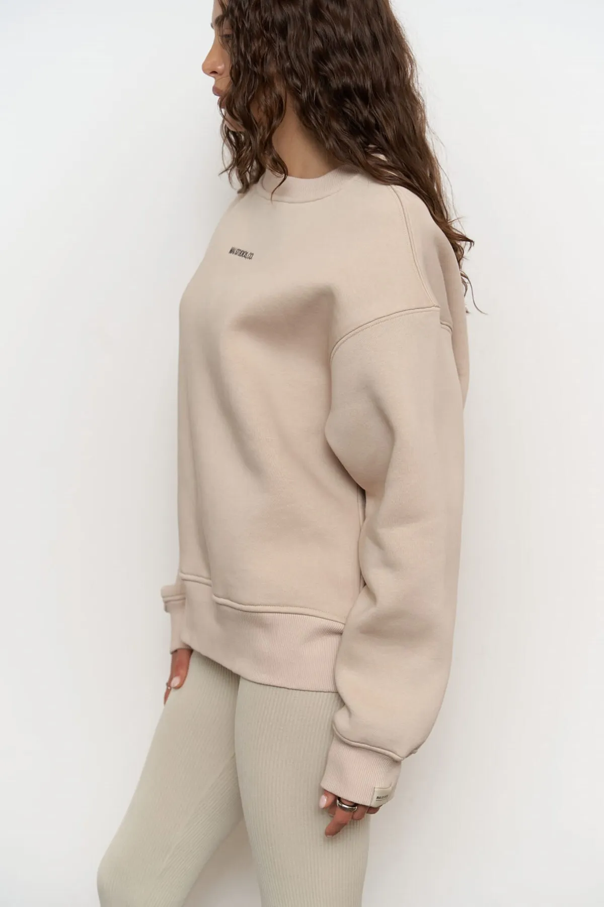 MAİ COLLECTİON  Street Studios Bone Oversize-Sweatshirt