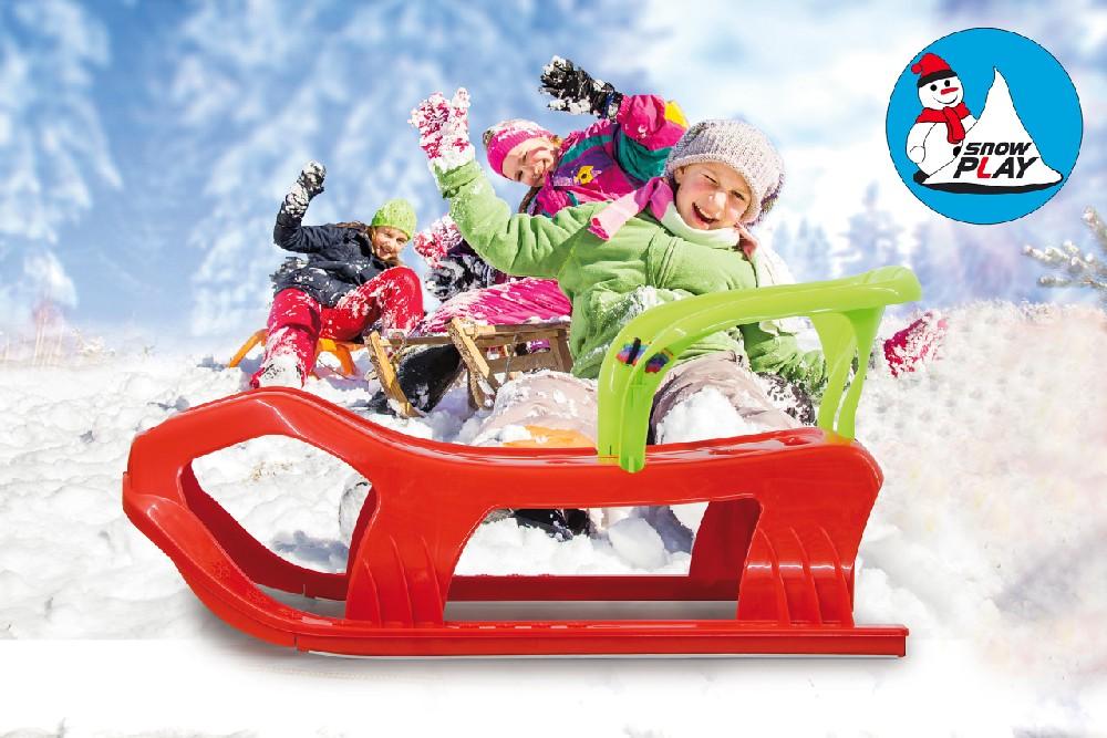 Jamara e.K. JAMARA Snow Play Schlitten Snow-Star 90cm rot mit Lehne