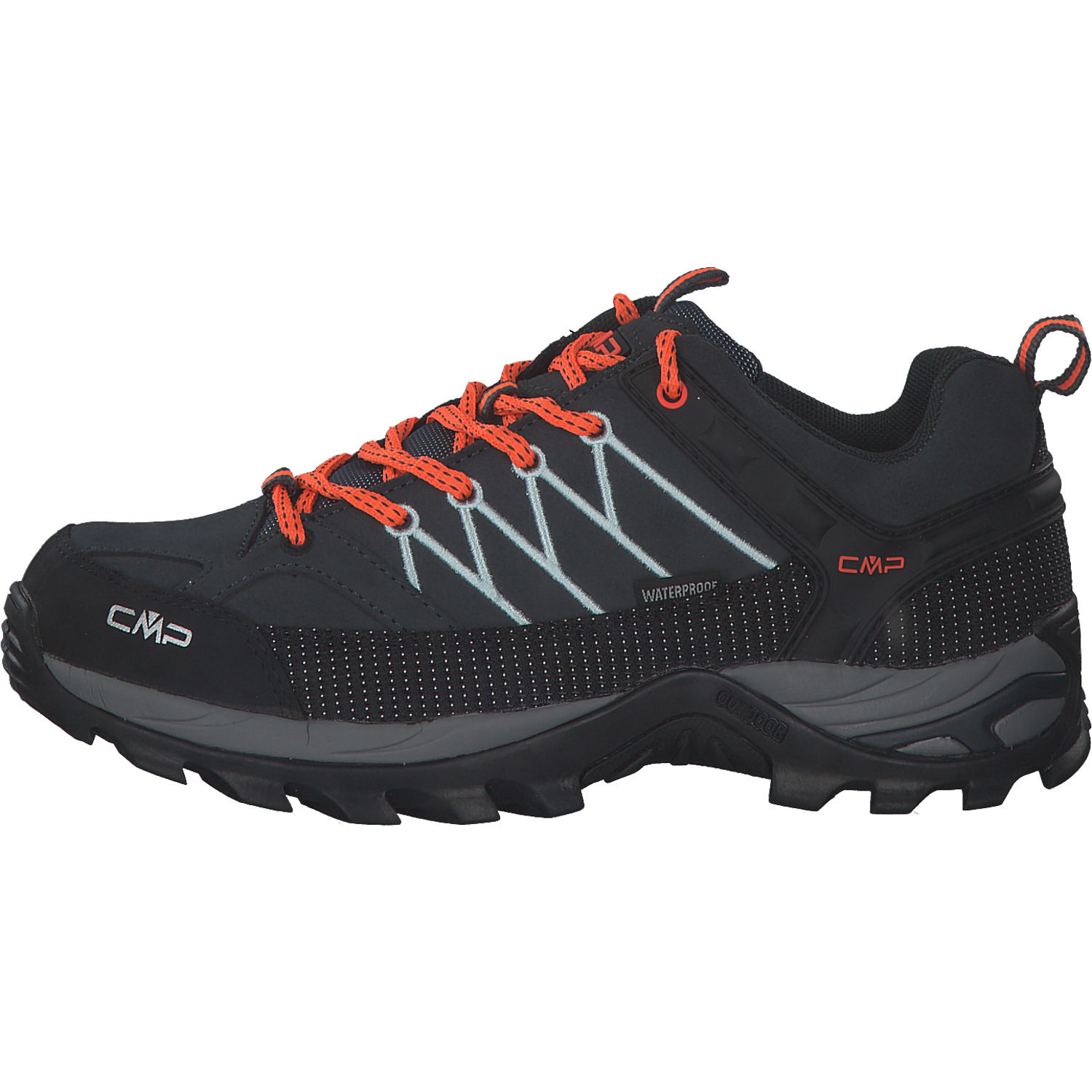 CMP Rigel Low 3Q13247, Trekkingschuhe, Herren, Schwarz/Orange