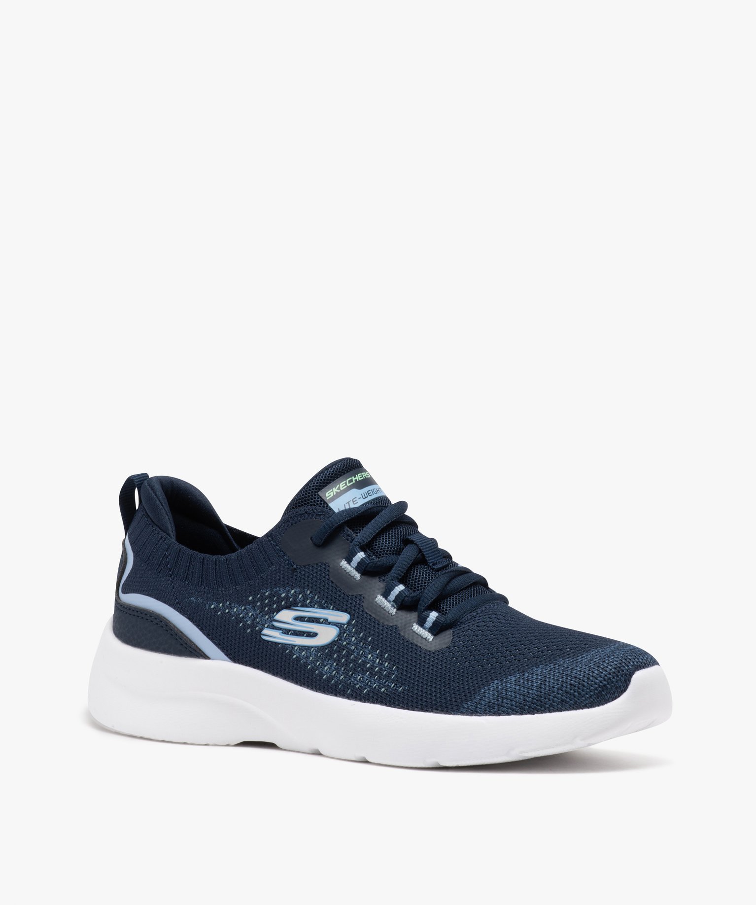 Baskets femme unies running à col élastique - Skechers marine | GEMO