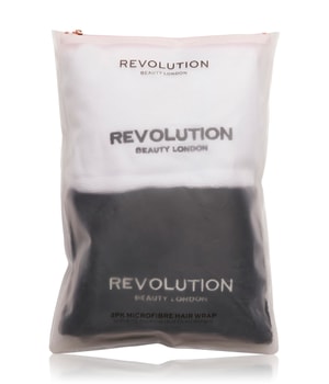 REVOLUTION HAIRCARE 2PK Microfibre Hair Wrap Black/White Handtuch-2 Stk