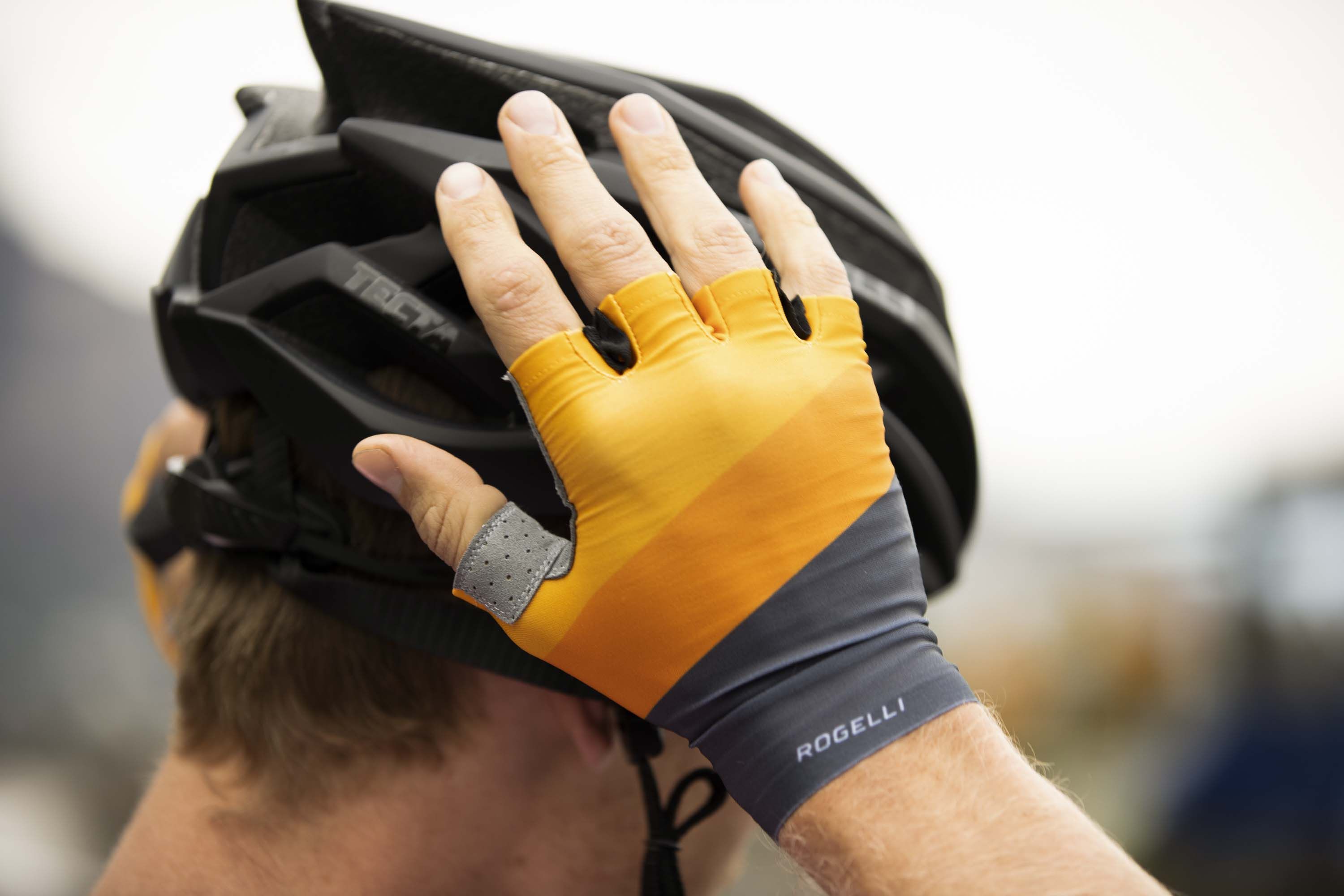 Rogelli Kai Blau/Orange Herren Fahrradhandschuhe